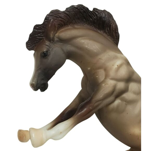 1998 Breyer Bucking Bronco Rearing Horse #730 Brown Matte Rose Dun Classic Rodeo - Picture 4 of 16